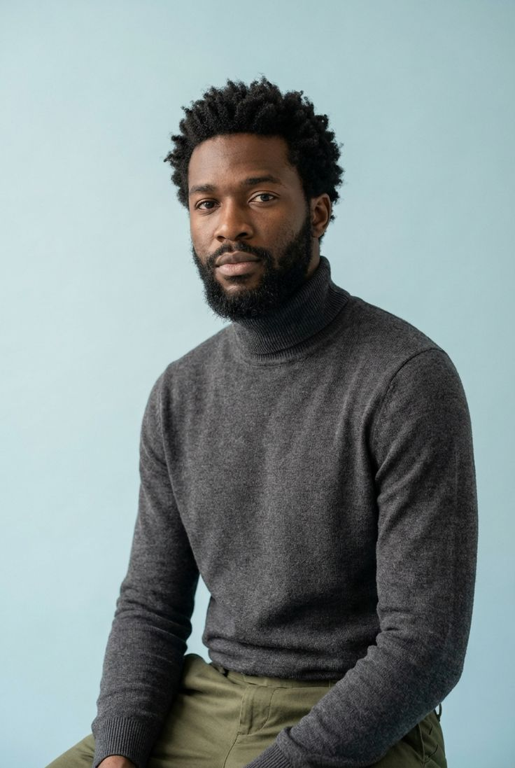 Portrait of Kevin Hashimoto wearing a dark turtleneck sweater